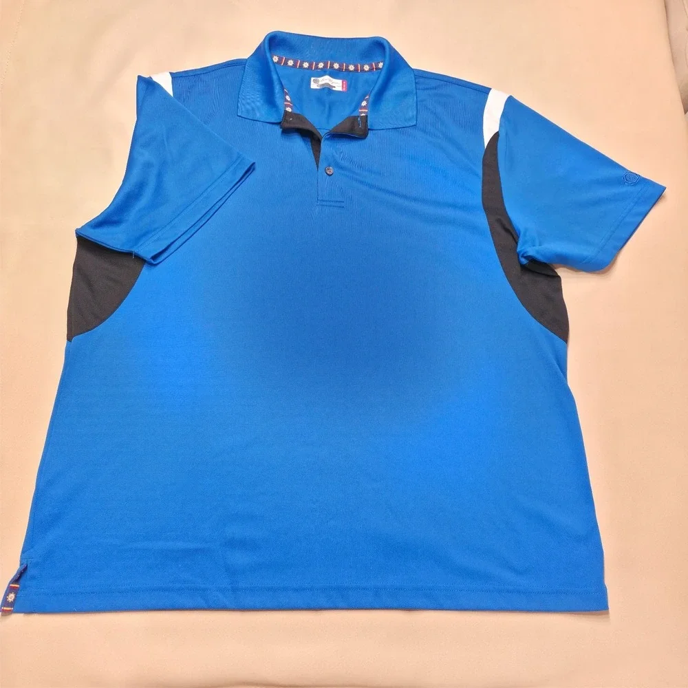 Ben Hogan Blue Performance Golf Polo Shirt XL Polyester Athletic Casual - Picture 3 of 6